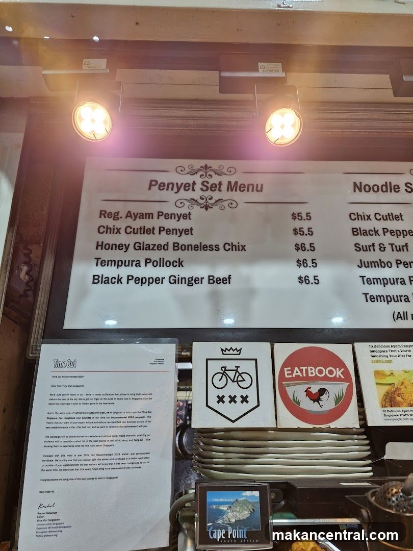 Penyet Set Menu & Noodle Selections