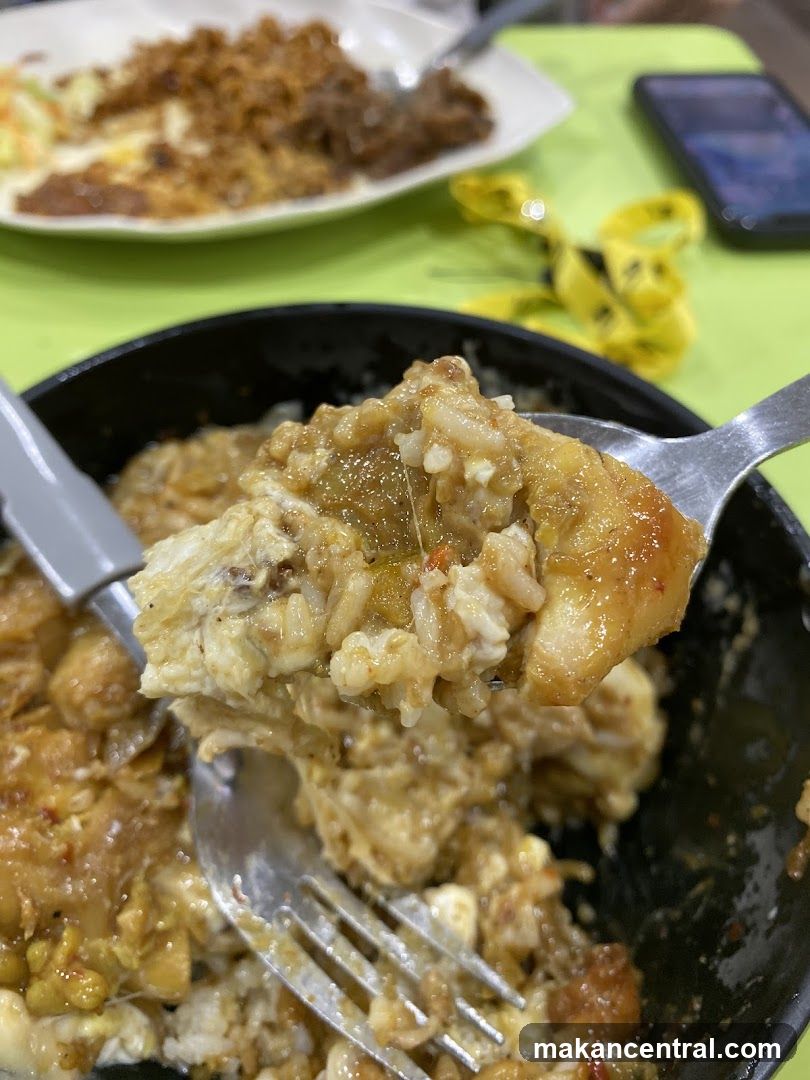 Close-up of a Spoonful of Rice Dish