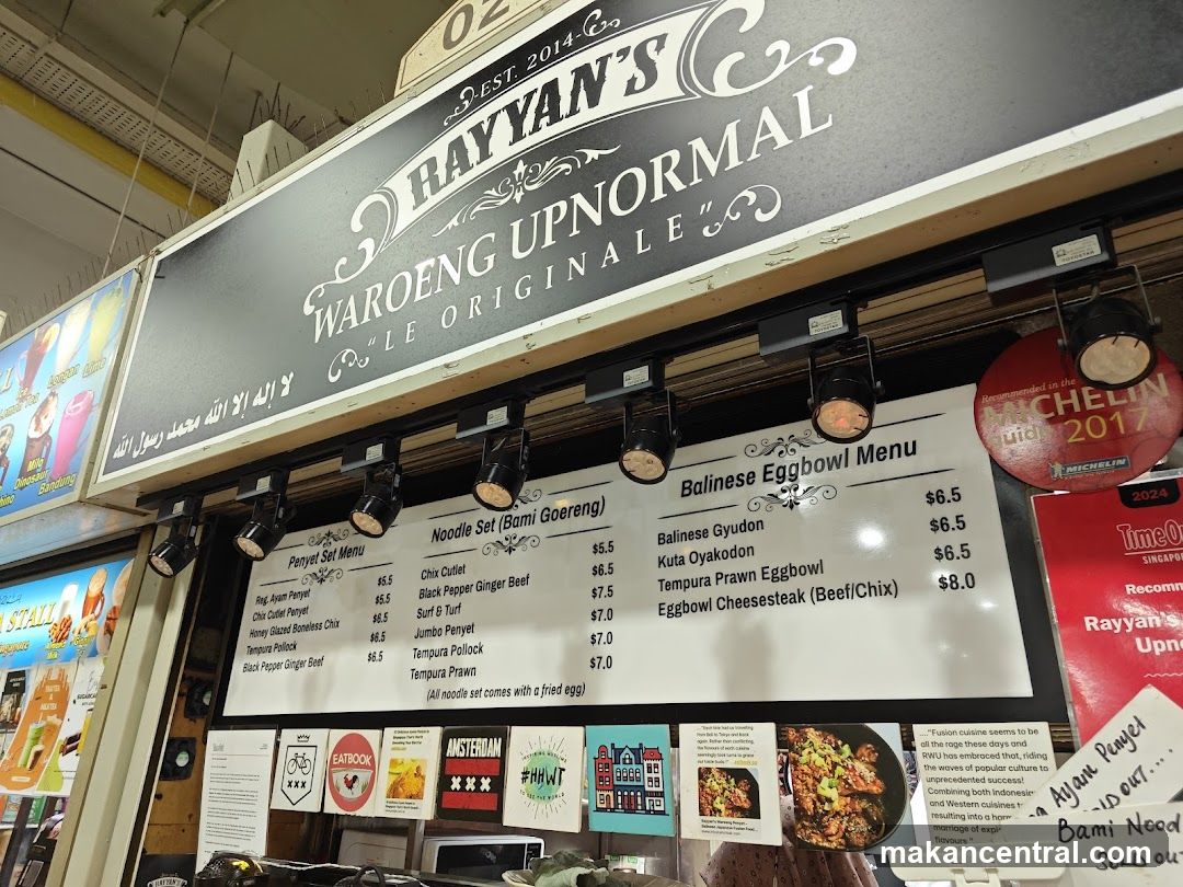 Rayyan's Waroeng Upnormal Menu
