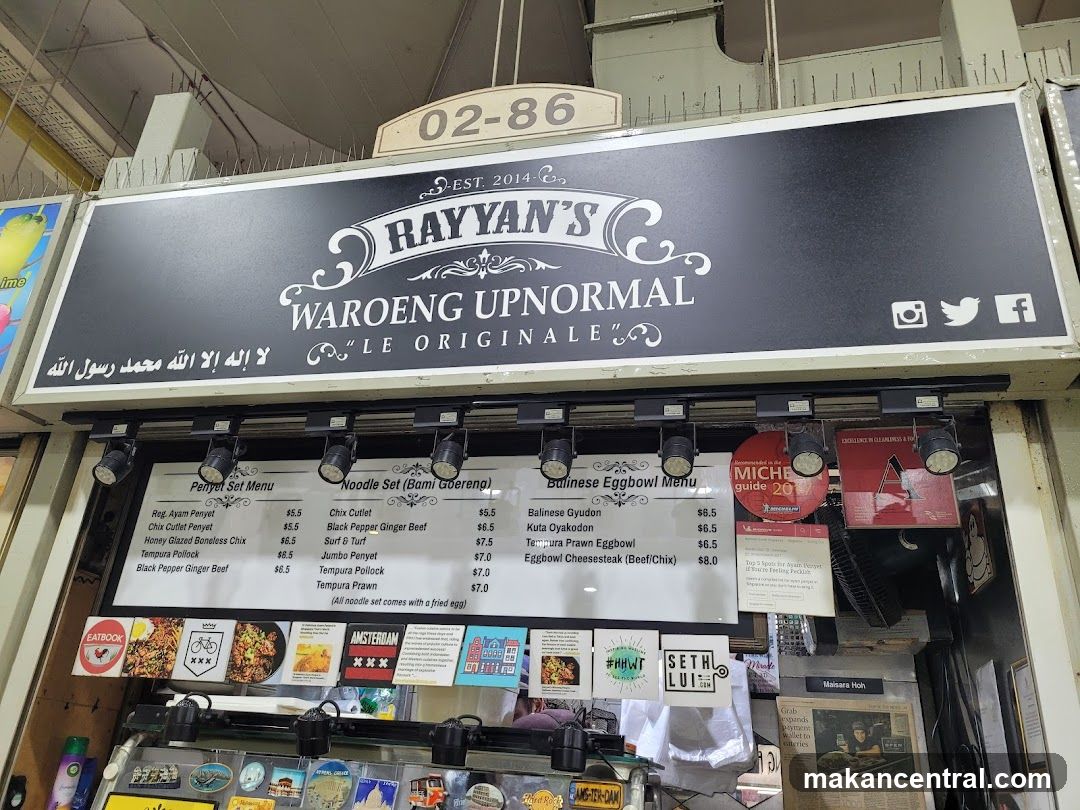 Rayyan's Waroeng Upnormal Menu