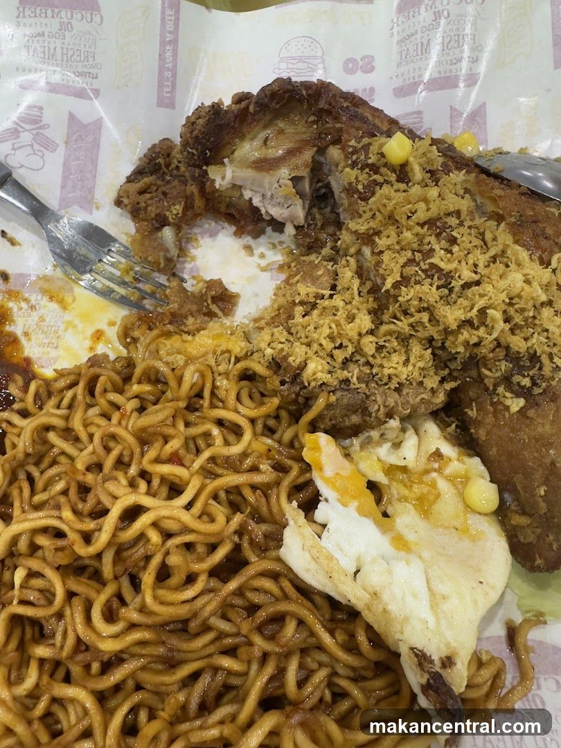 Fried Chicken and Noodles