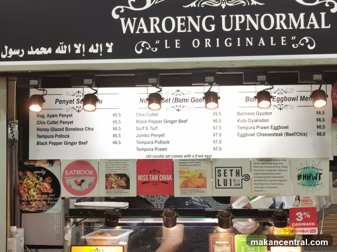 Waroeng Upnormal Menu