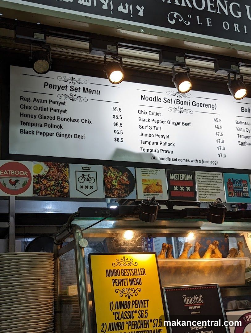 Food Stall Menu and Displays