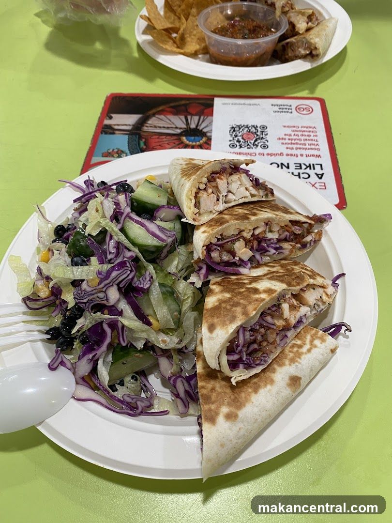 Chicken Wraps and Salad