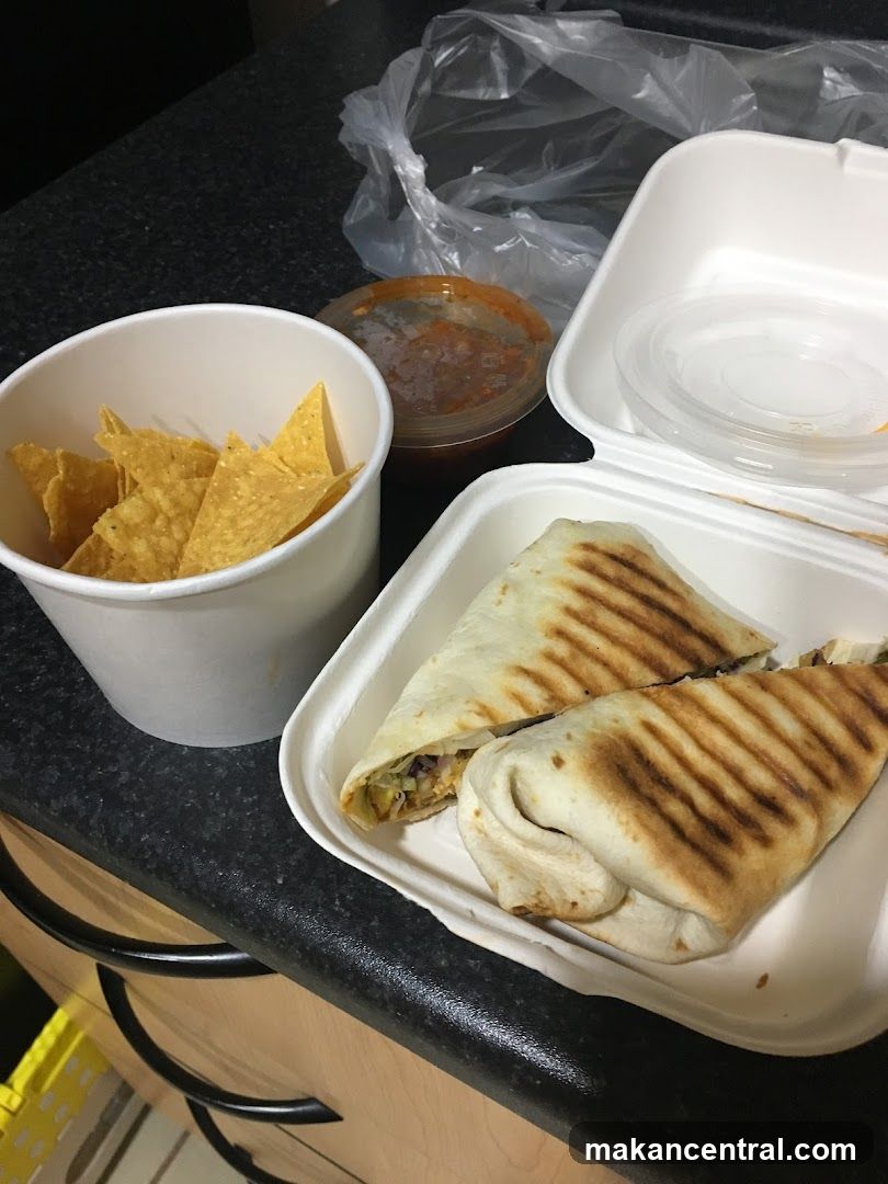 Takeaway Burritos and Chips