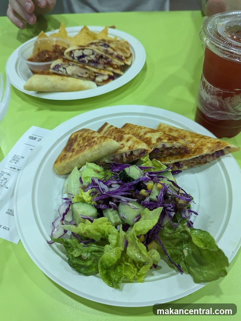 Quesadillas and Salad