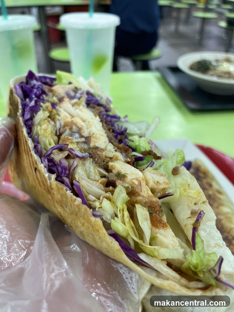 Chicken wrap with vegetables