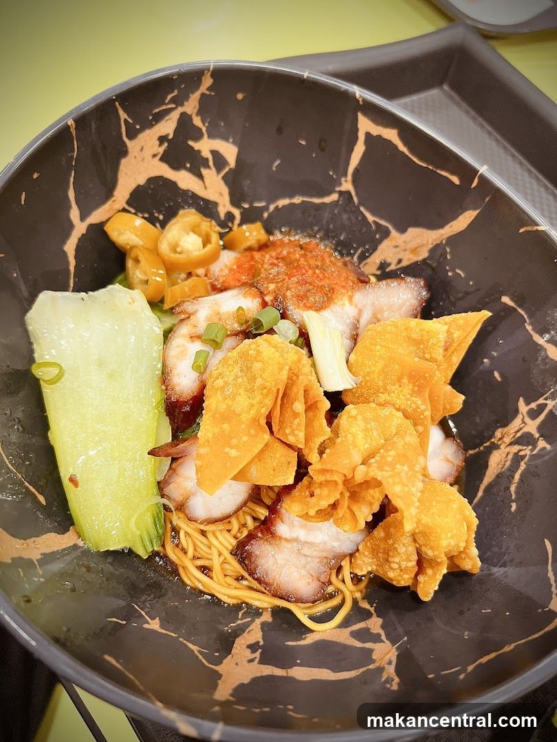 Noodle Dish with Char Siu and Wontons