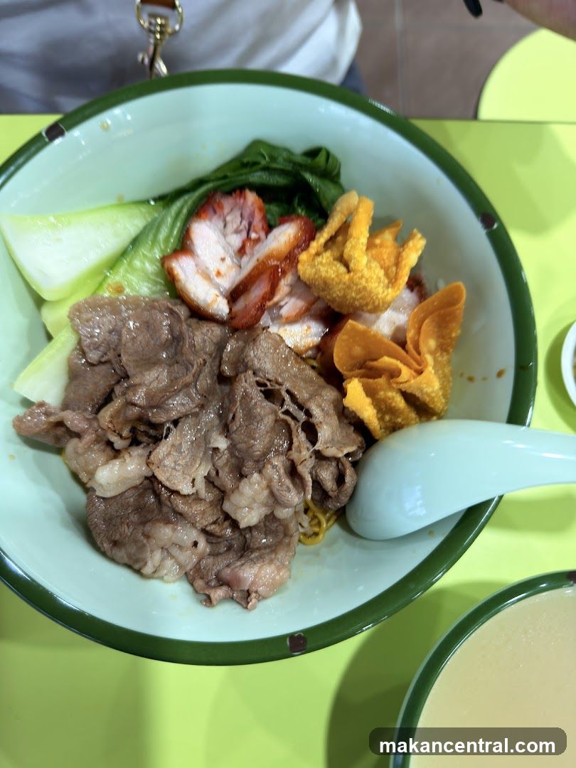 Noodle Dish with Beef and Char Siu