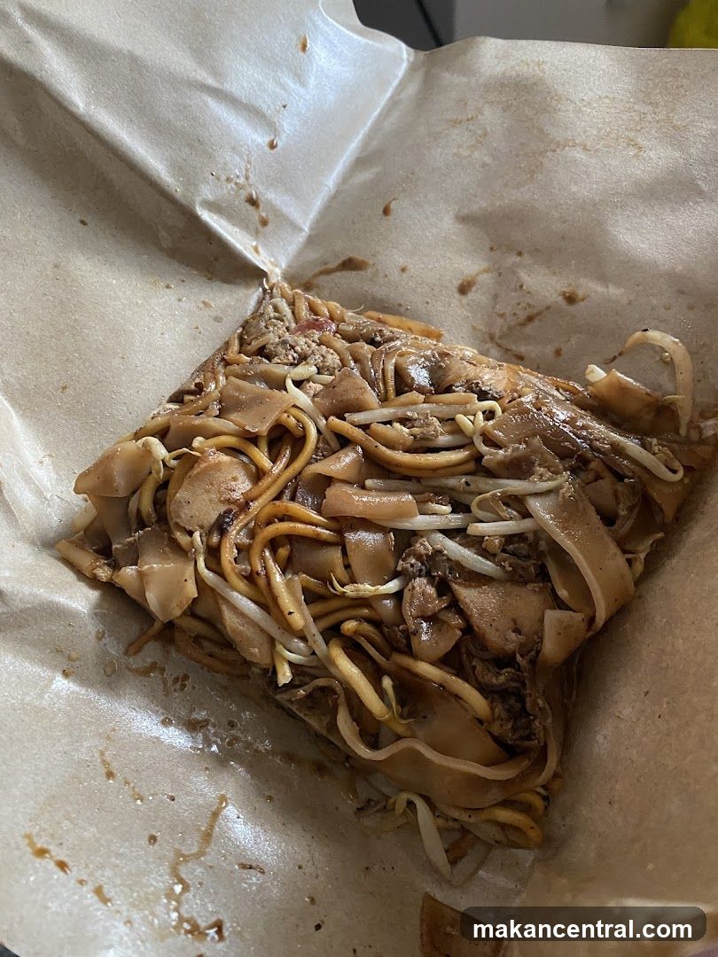 Noodles in paper wrapping