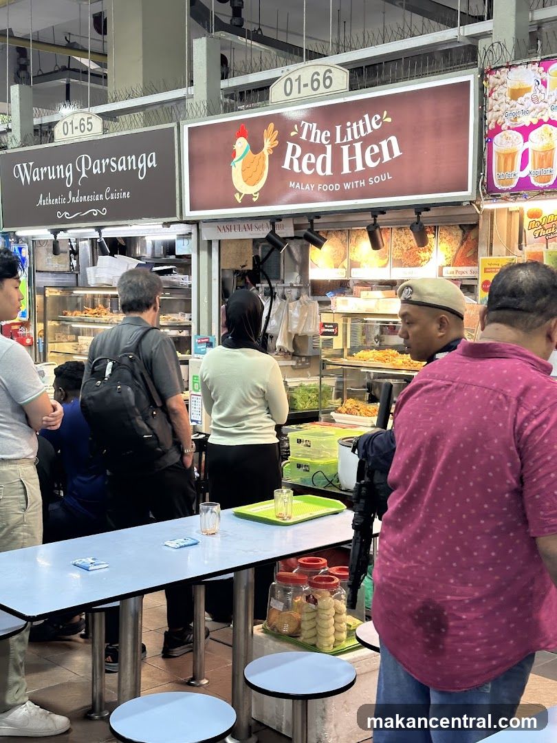 Food stalls at a market