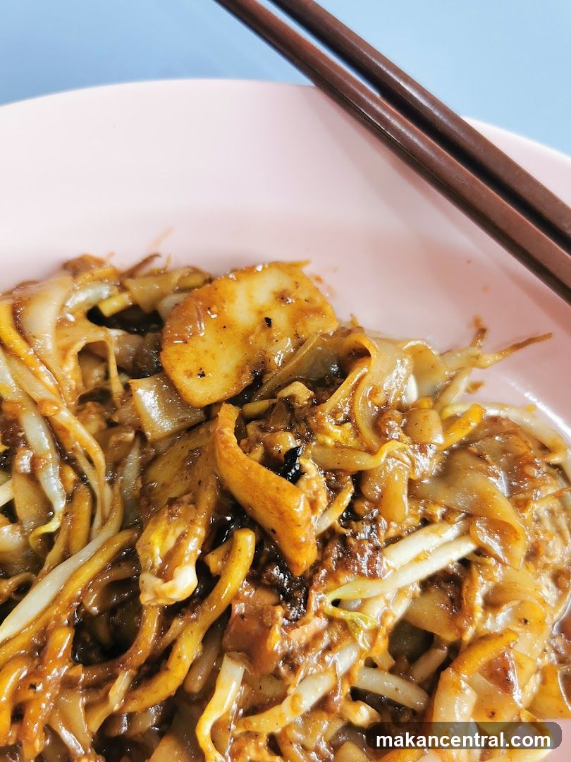 Stir-fried noodles with chopsticks