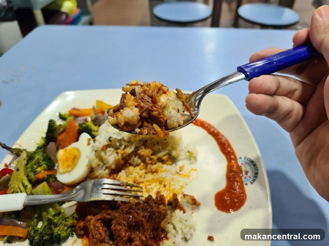 Spoonful of Rice and Meat