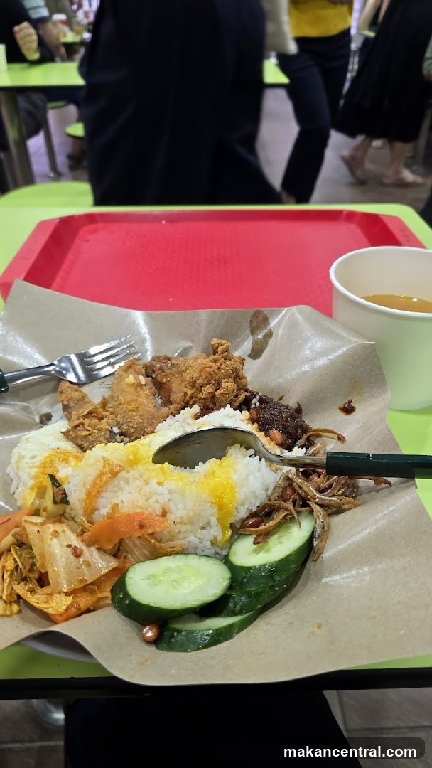 Nasi Lemak with Fried Chicken