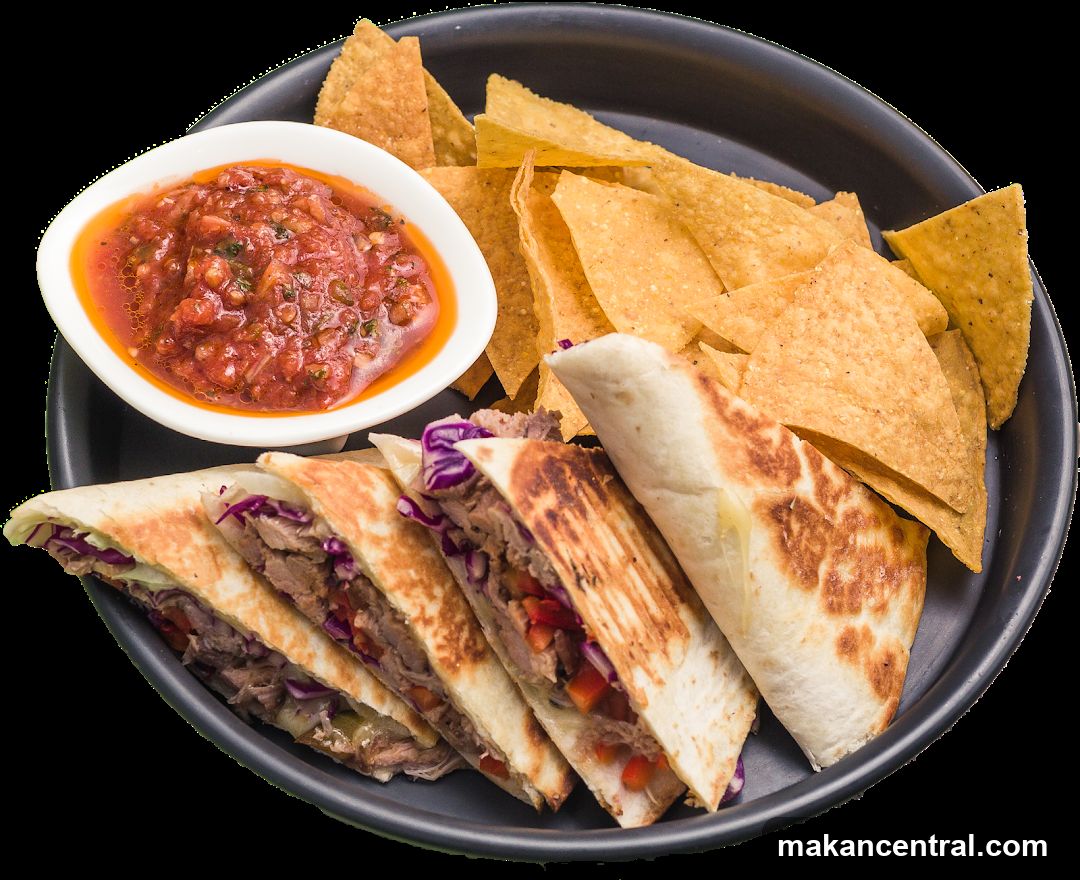 Quesadillas with Salsa and Tortilla Chips