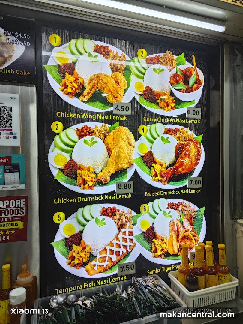 Nasi Lemak Menu