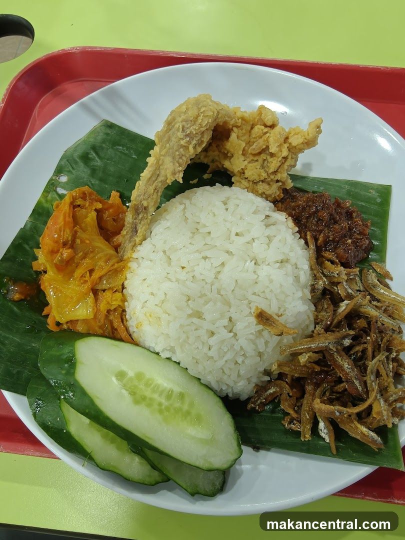 Nasi Lemak with Fried Chicken