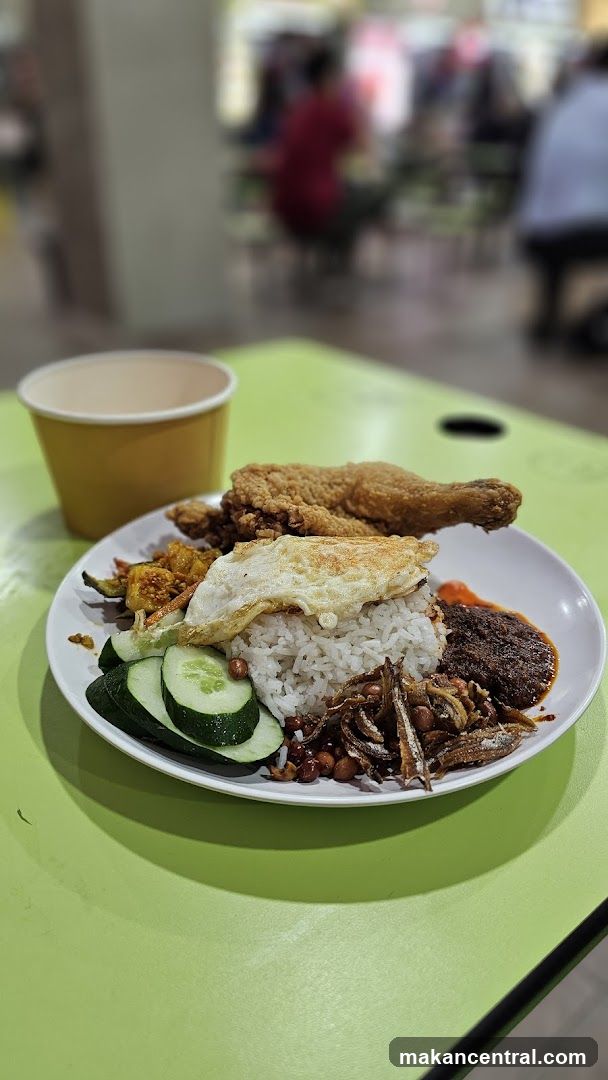 Nasi Lemak with Fried Chicken