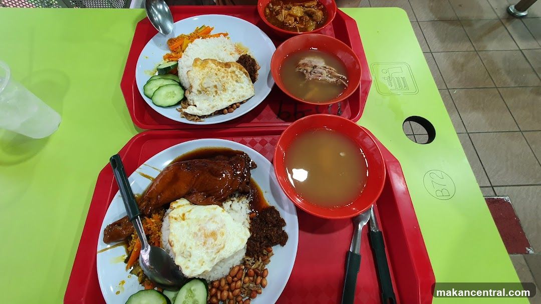 Two Trays of Food on a Table