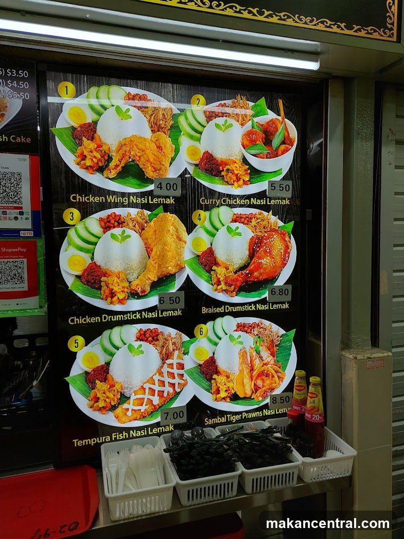 Nasi Lemak Menu