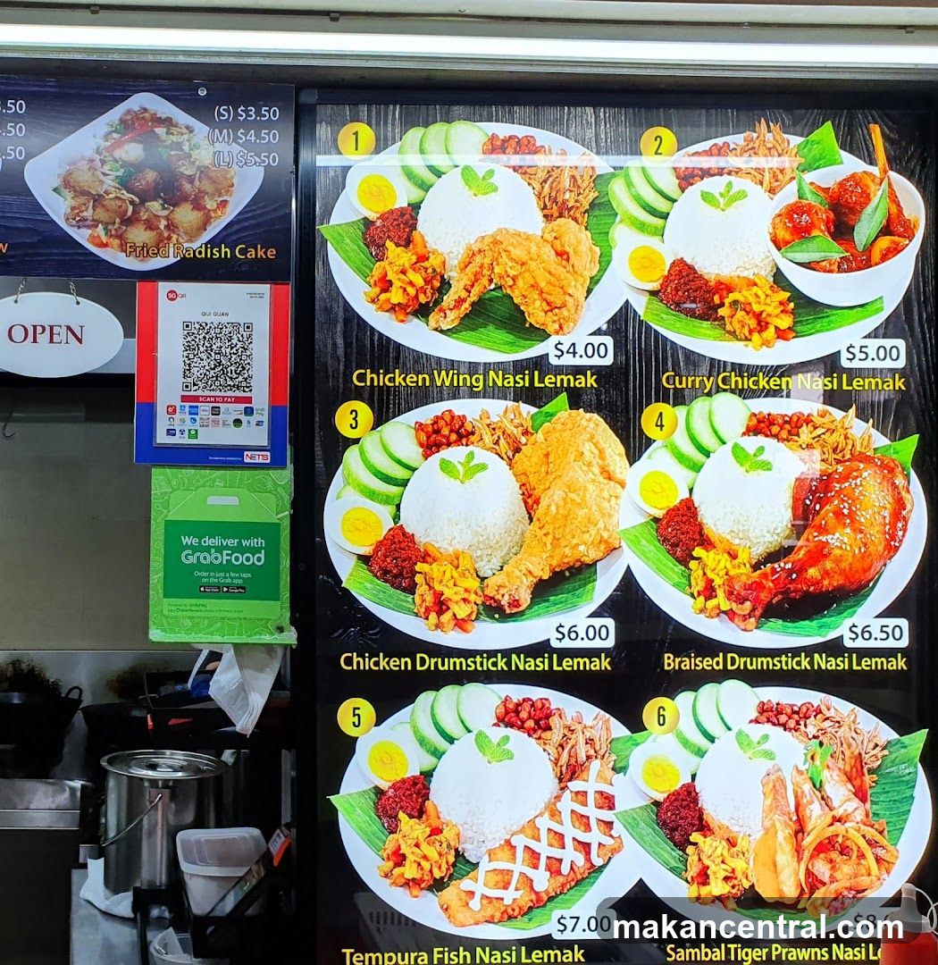 Nasi Lemak Menu