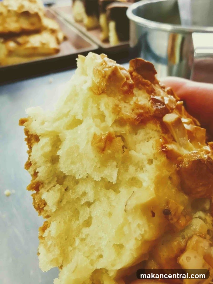 Close-up of a pastry with nuts