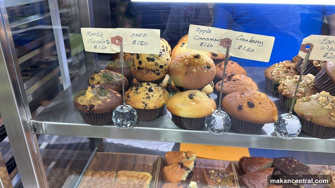 Muffins in a Display Case