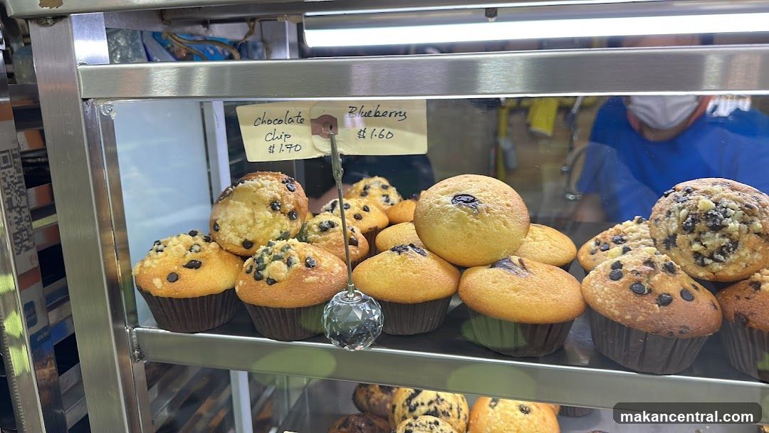 Muffins in a Display Case