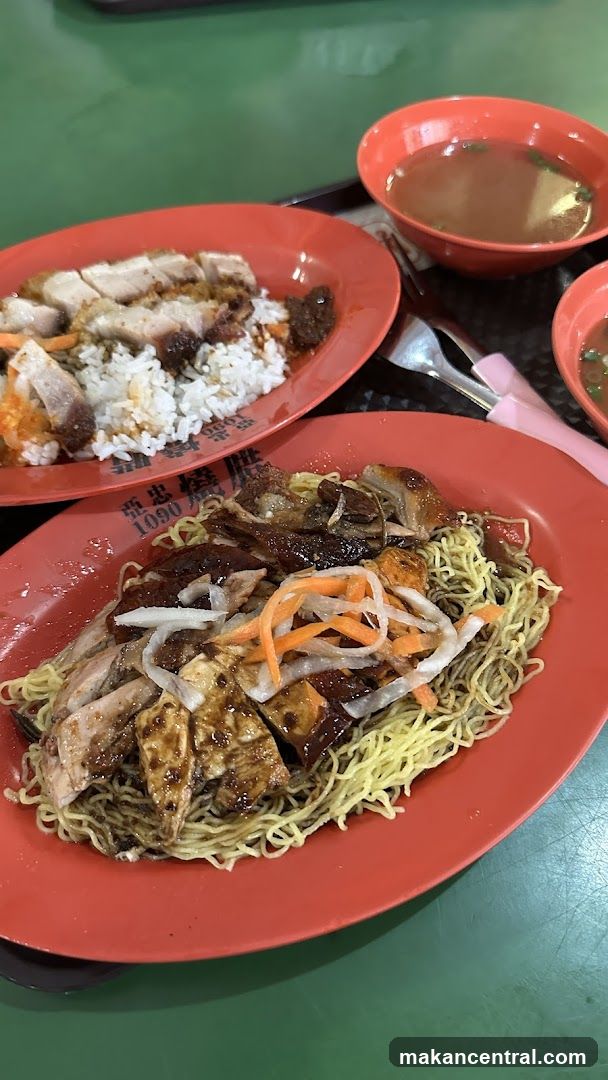 Roast Meats with Noodles and Rice