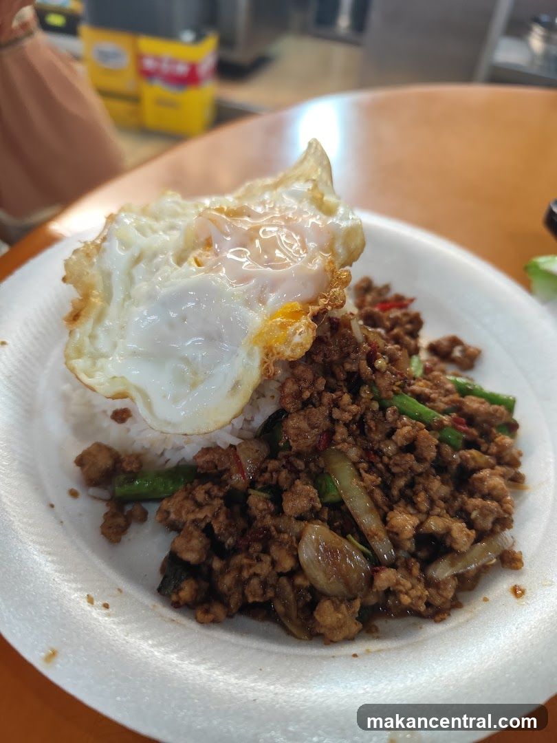 Minced Pork with Basil and Fried Egg