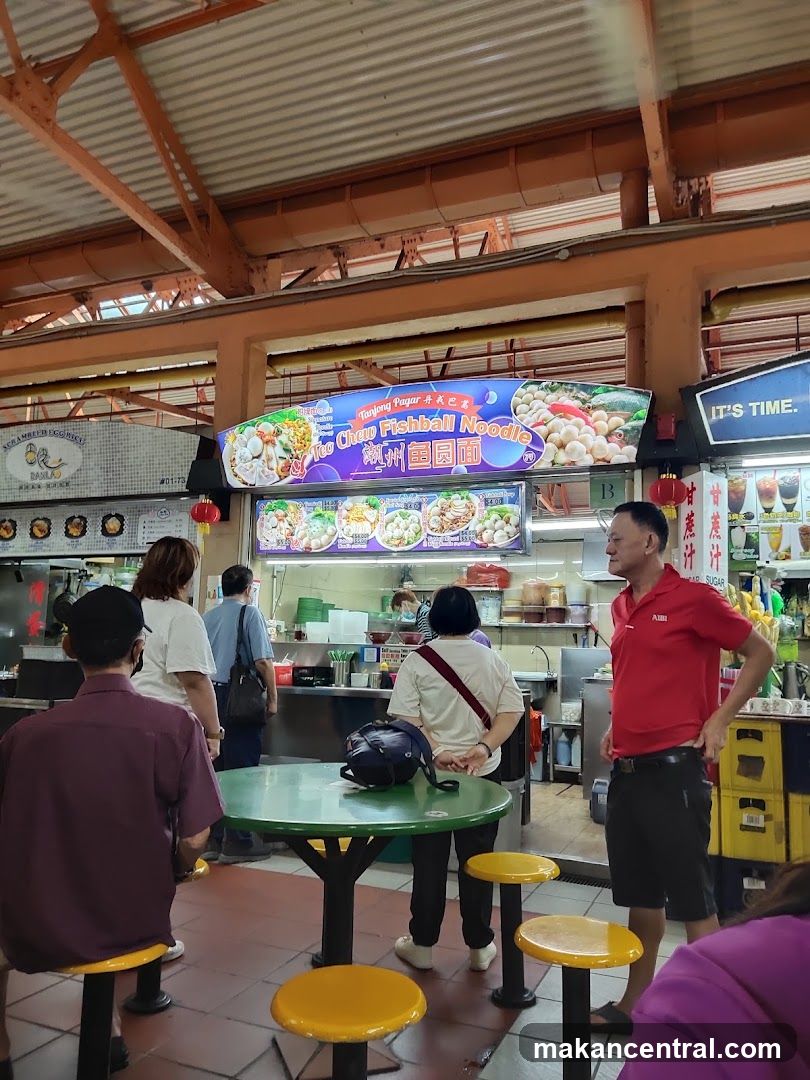 Food Stall with Customers