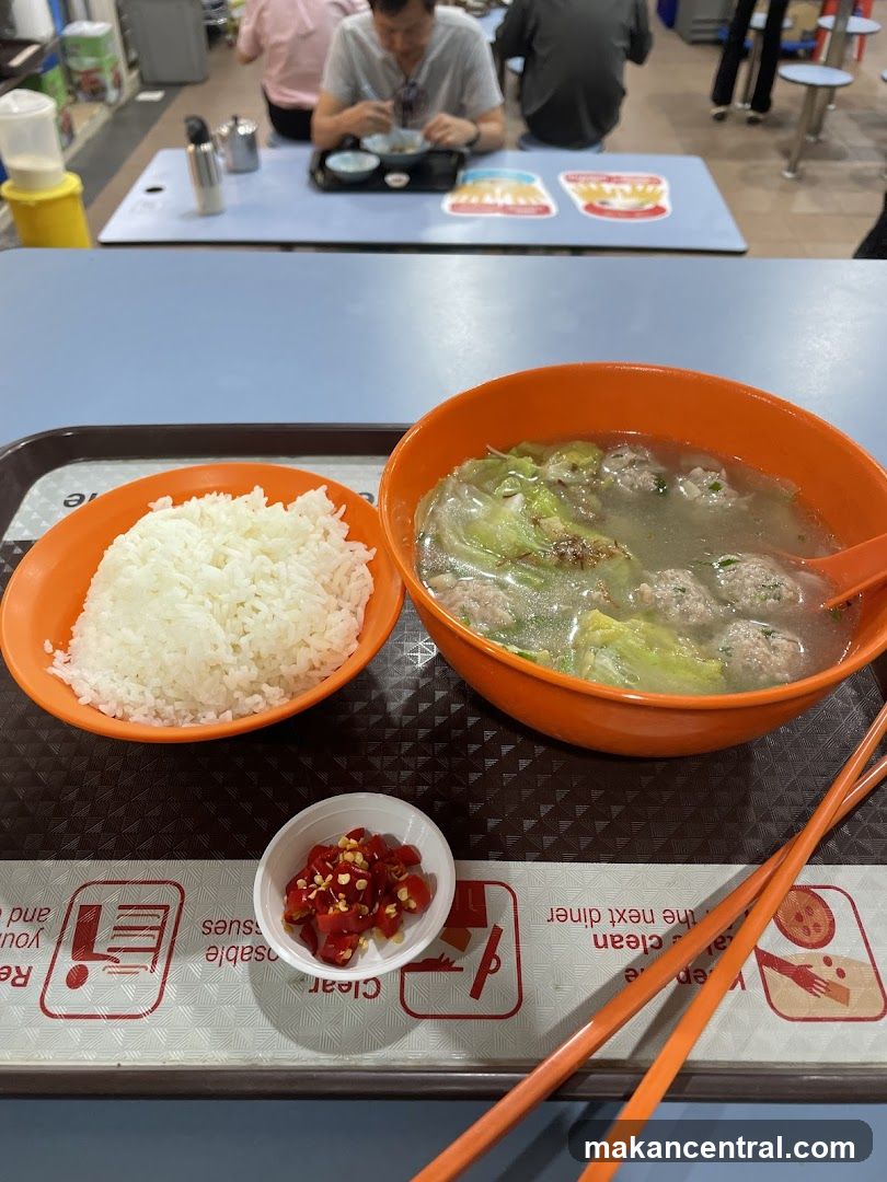 Meal with Rice and Soup