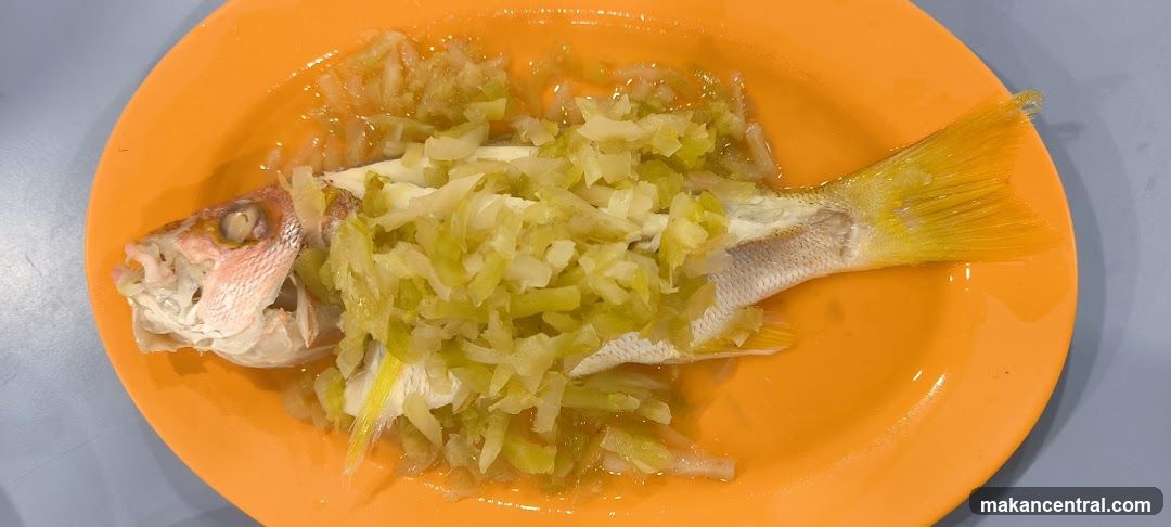 Steamed Fish with Pickled Vegetables