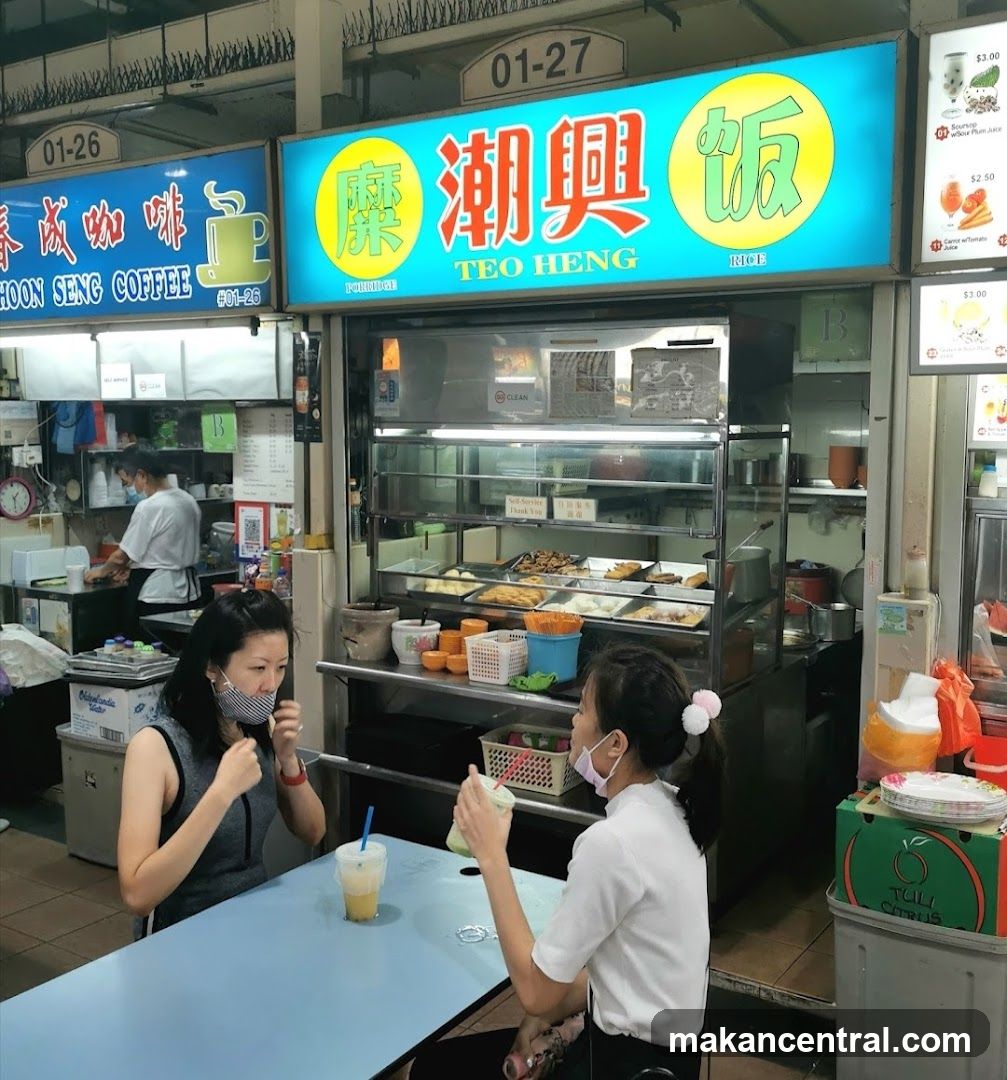 Food Stall with Customers