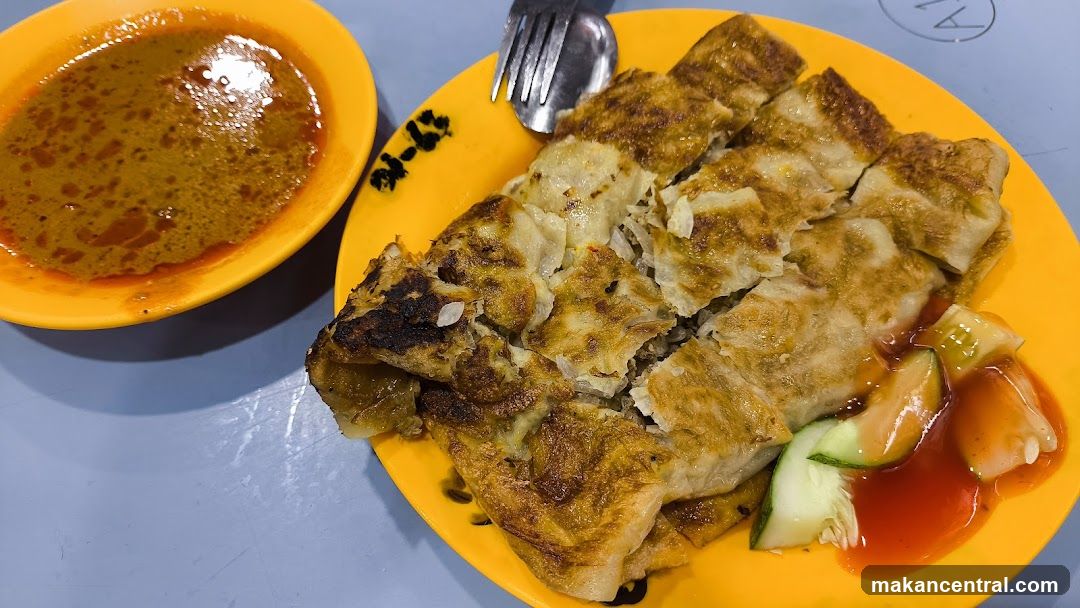 Roti Prata with Curry and Condiments