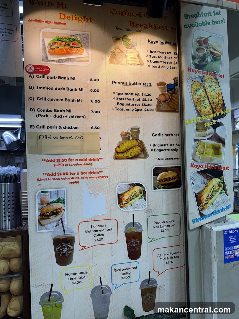 Banh Mi Delight Menu