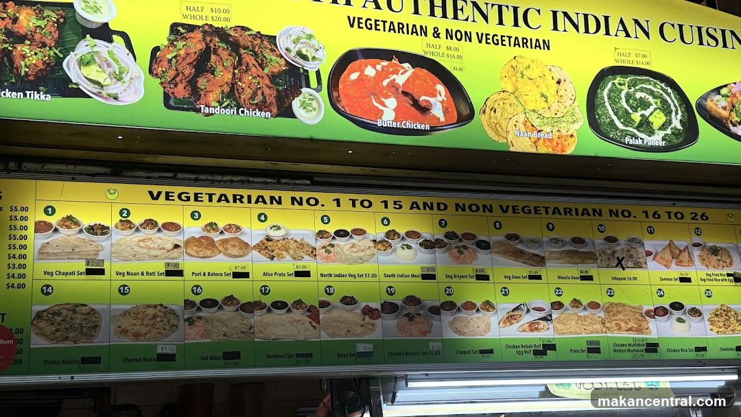 Authentic Indian Cuisine Menu