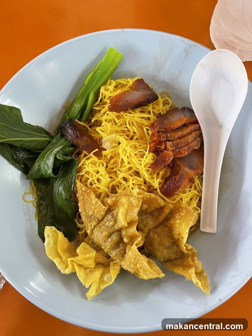 Noodle Dish with Char Siu and Wontons