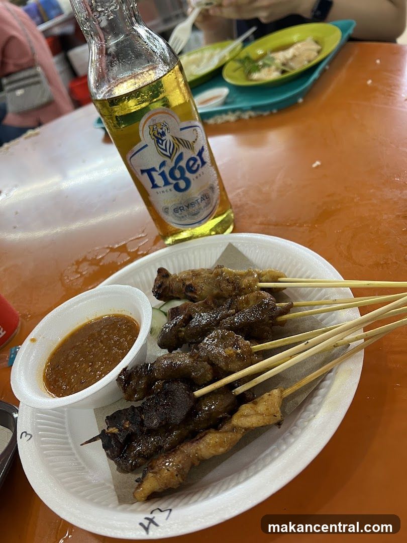 Satay and Tiger Beer