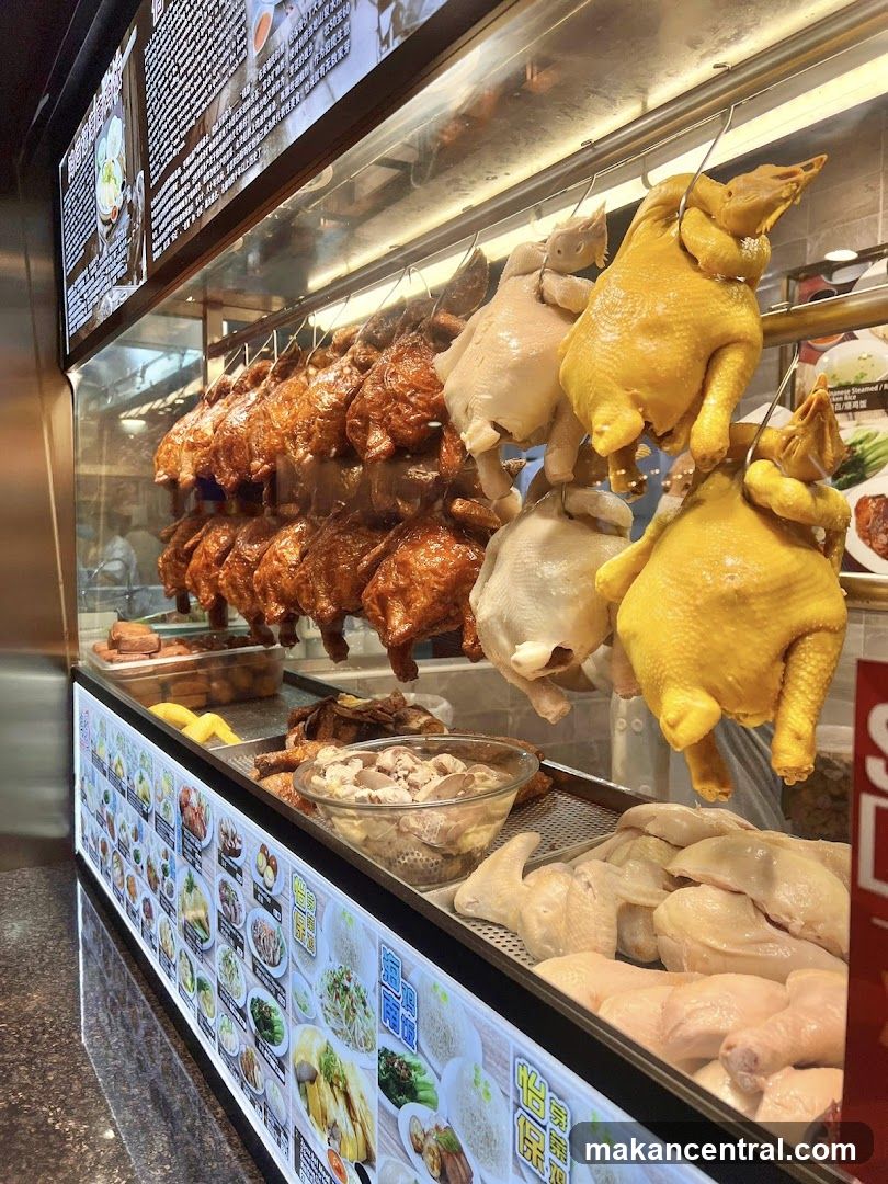 Hanging Chickens and Menu Display