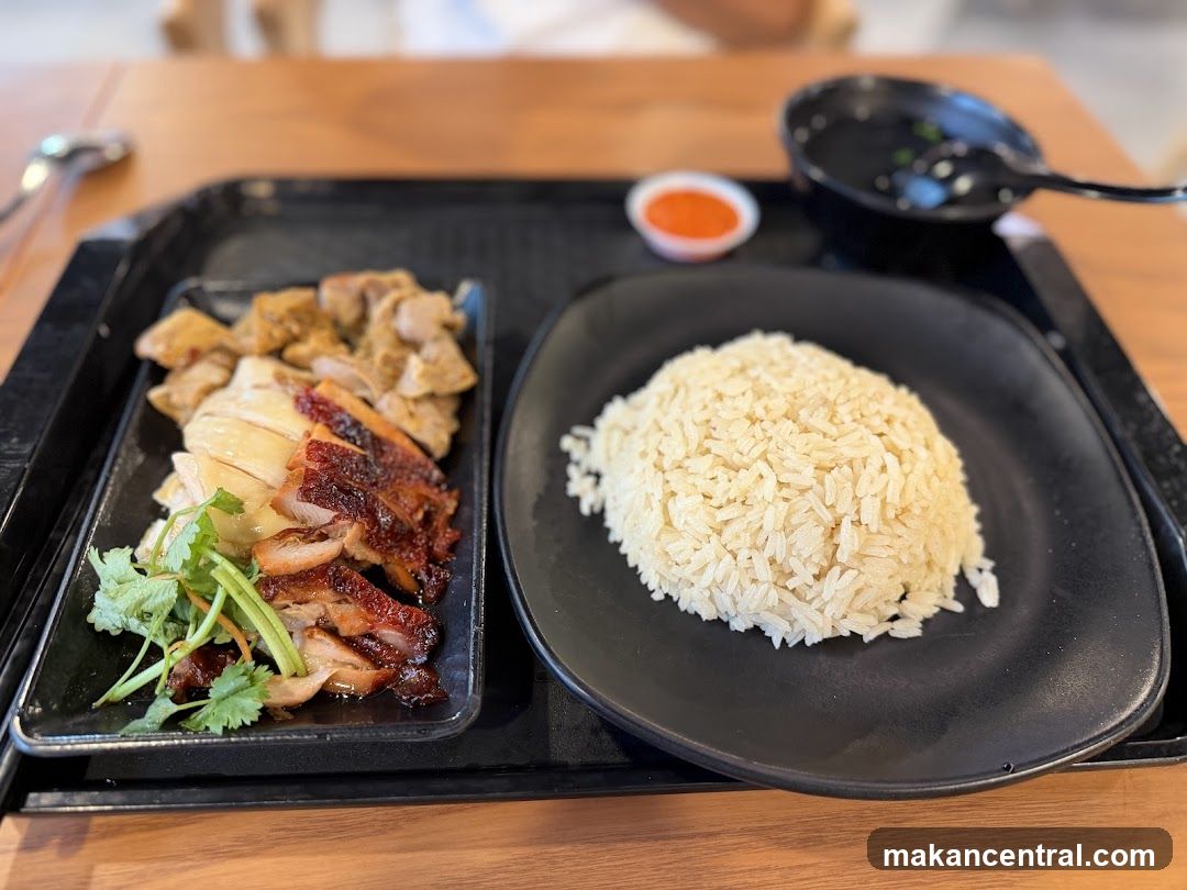 Hainanese Chicken Rice Platter