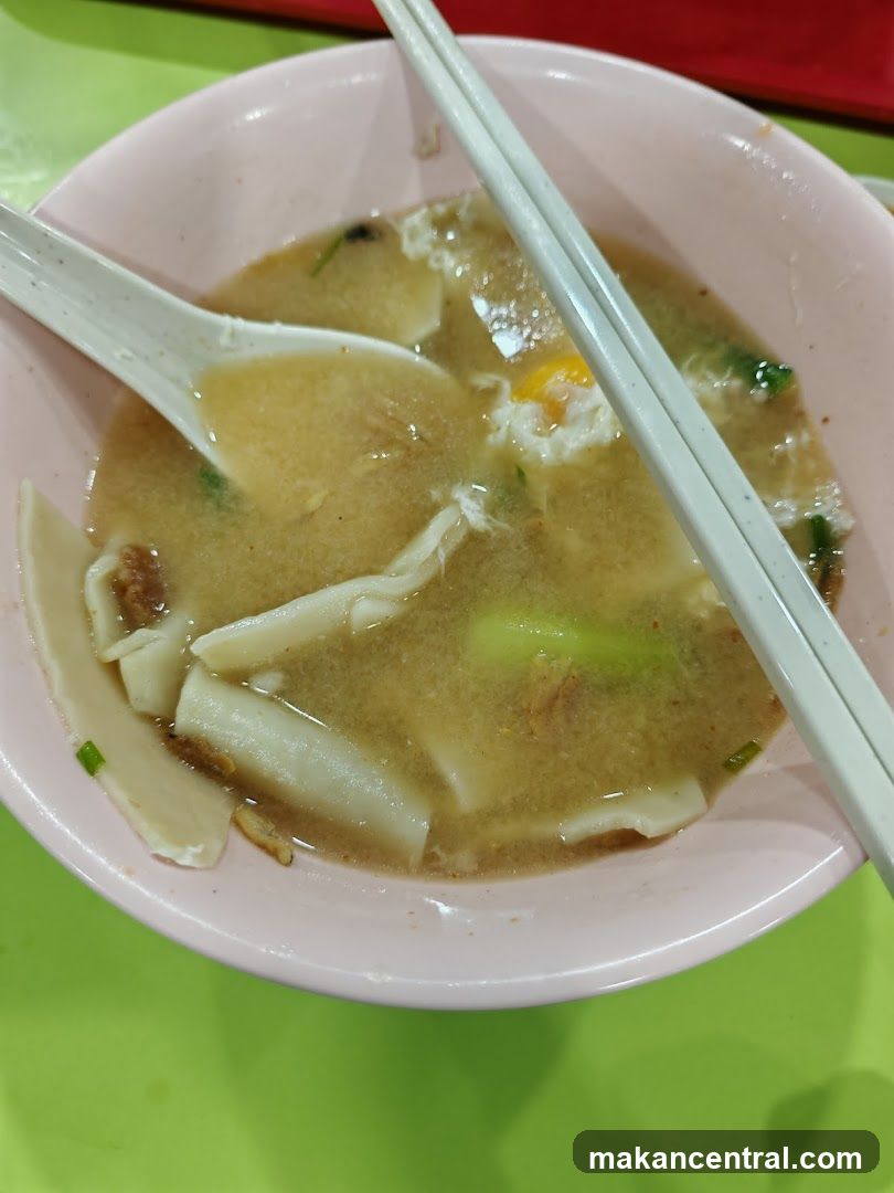 Noodle Soup with Egg and Vegetables