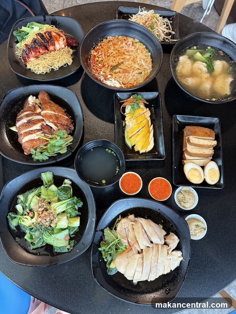 Hainanese Chicken Rice and Noodles