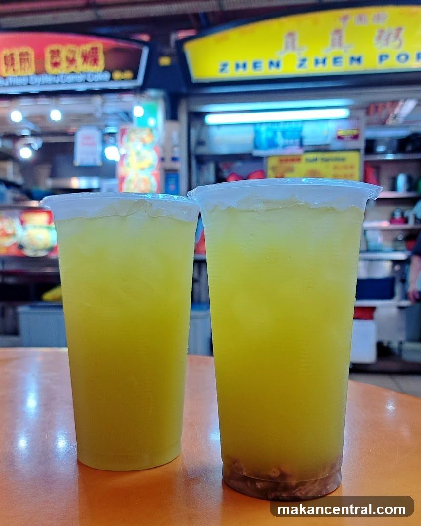 Two cups of sugarcane juice