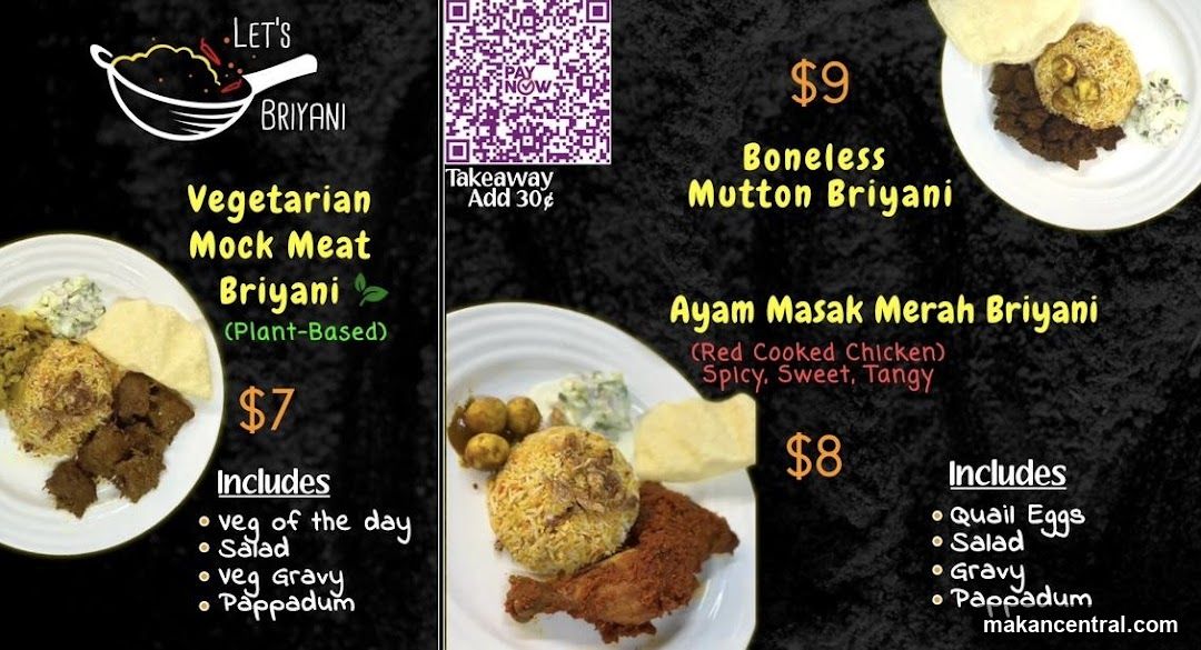 Let's Biryani Menu