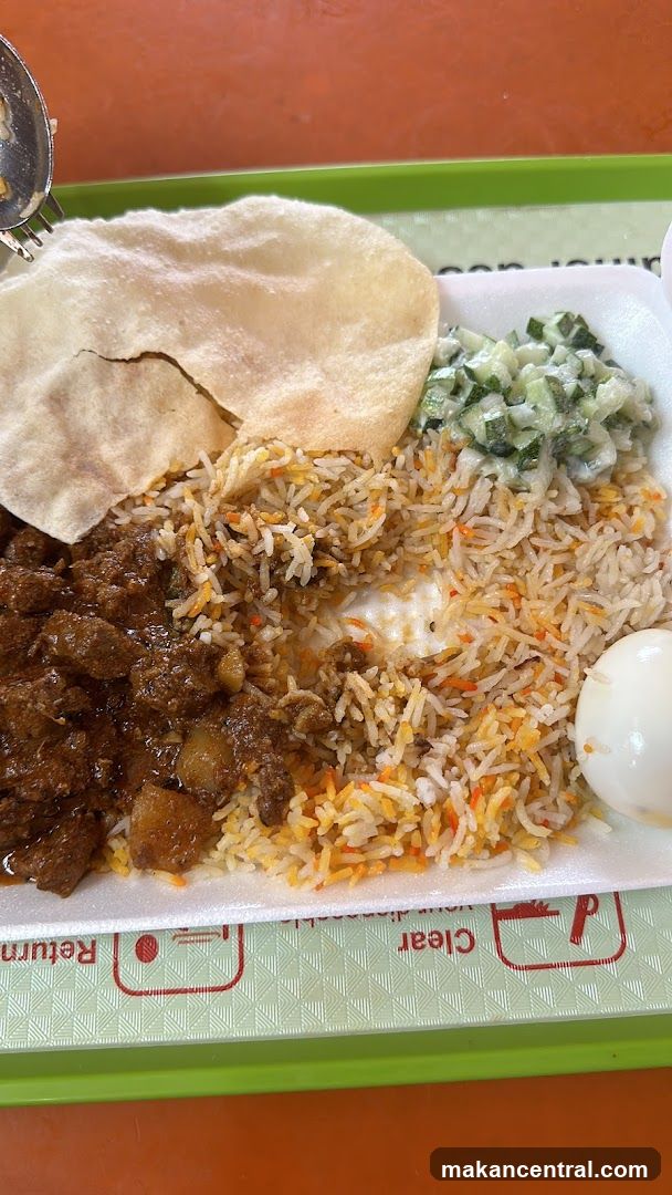 Biryani with accompaniments