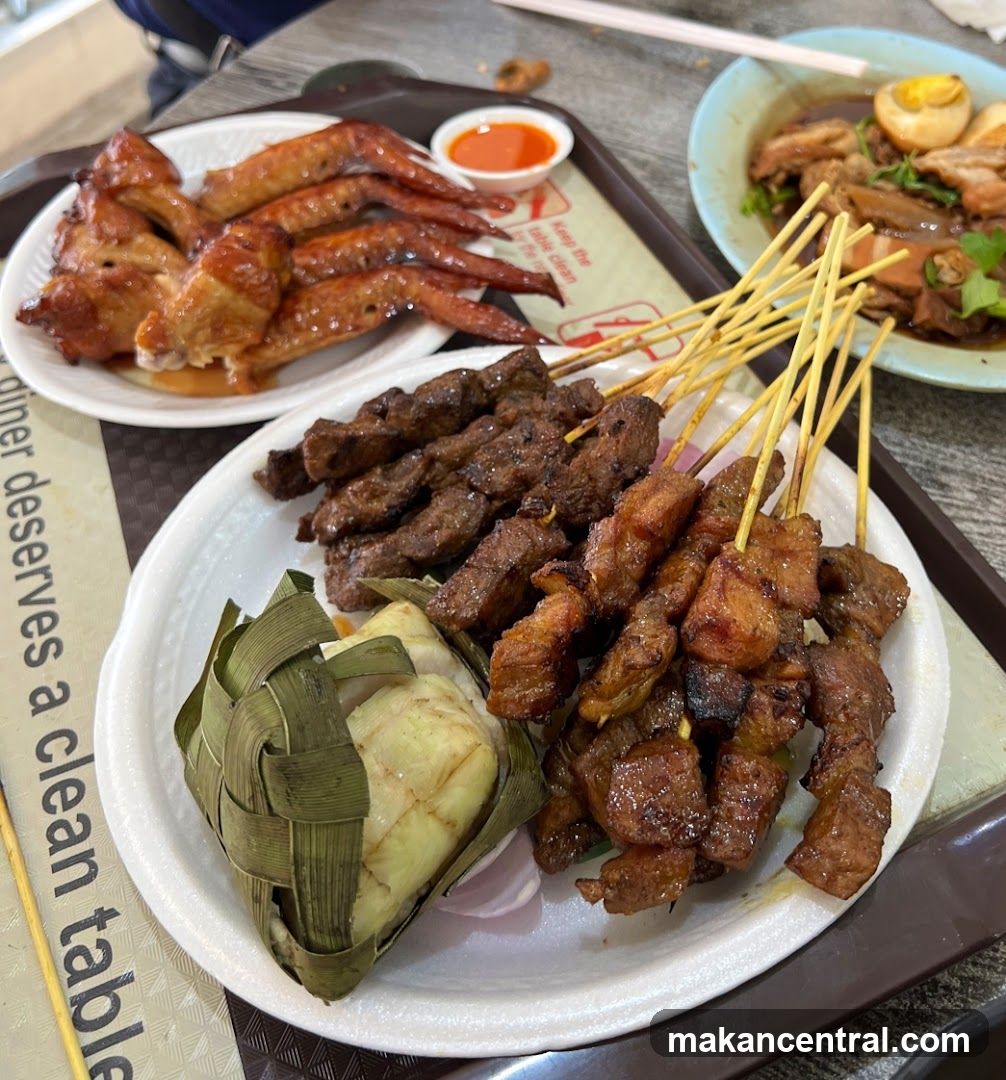 Grilled Meat Skewers and Chicken Wings