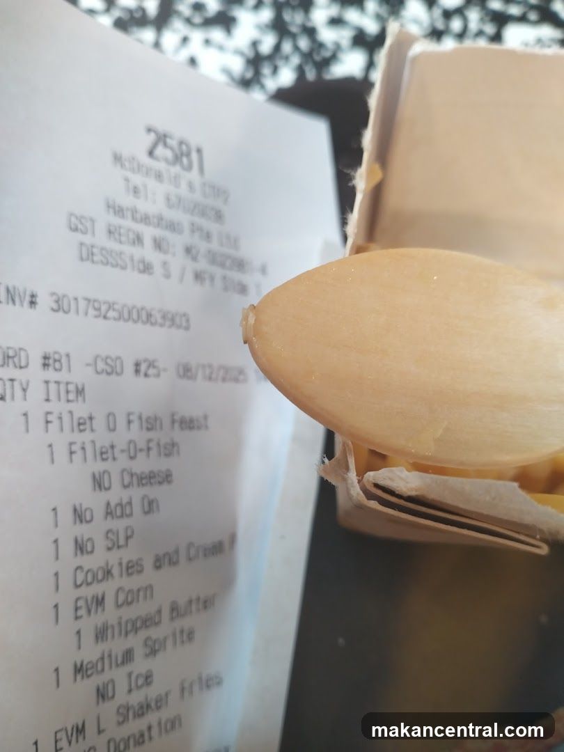 McDonald's Receipt and Food Packaging