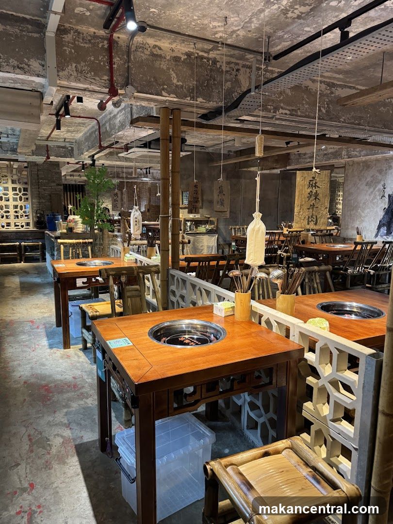 Restaurant Interior with Hot Pot Tables