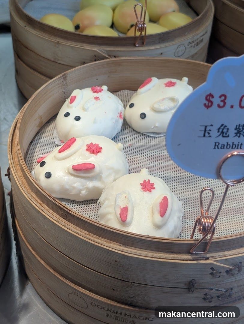 Bunny-shaped steamed buns